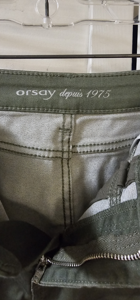Orsay Olive Green Denim Pencil Skirt - Size 36 - photo 2