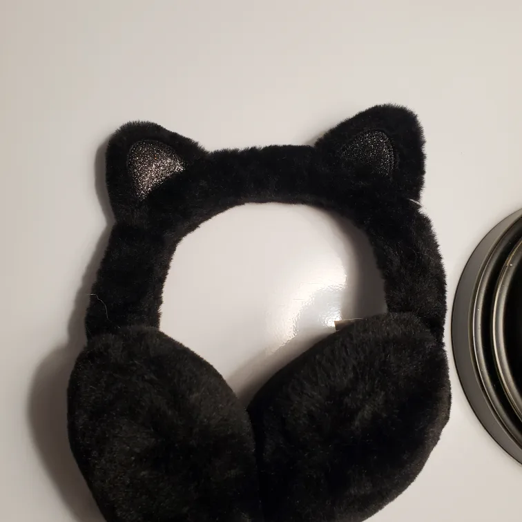 Black Cat Ear Fleece Earmuffs image indicator(2)