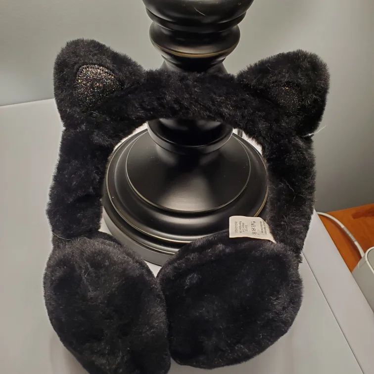 Black Cat Ear Fleece Earmuffs image indicator(8)