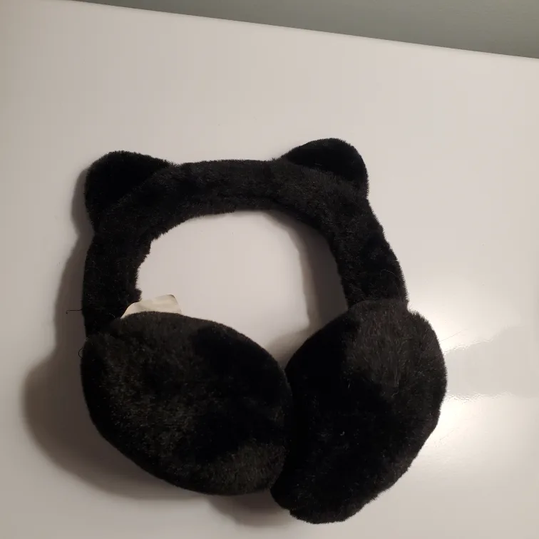 Black Cat Ear Fleece Earmuffs image indicator(9)