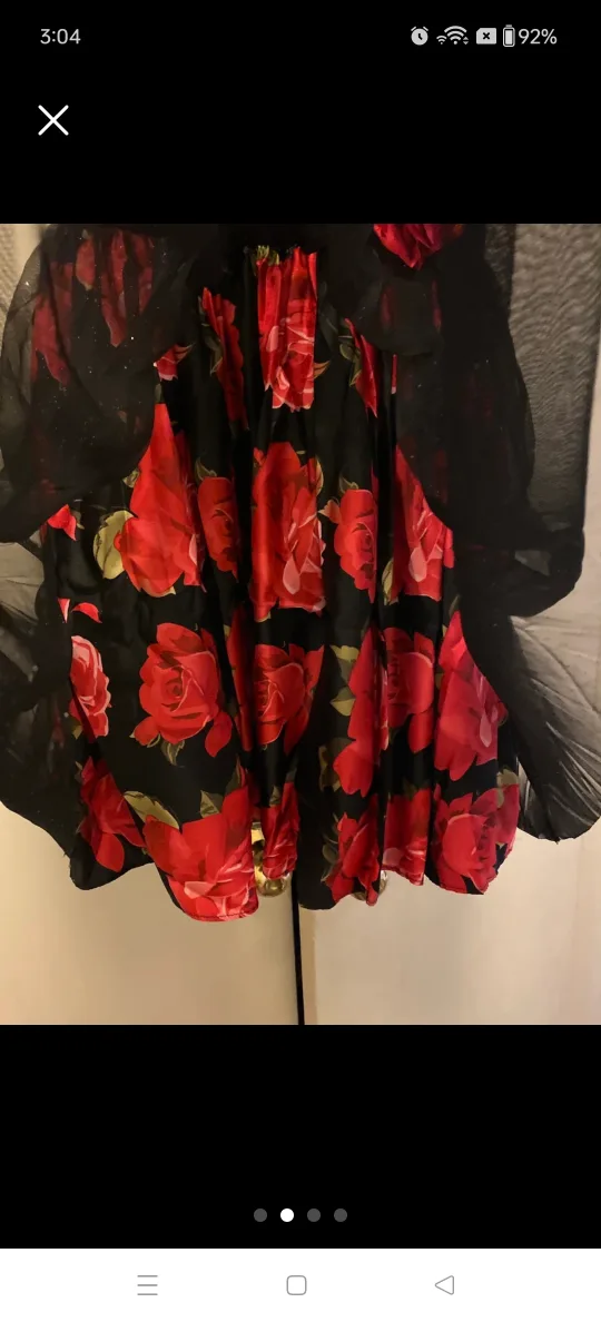 Girls' Red Rose Party Dress Size 8 image indicator(3)