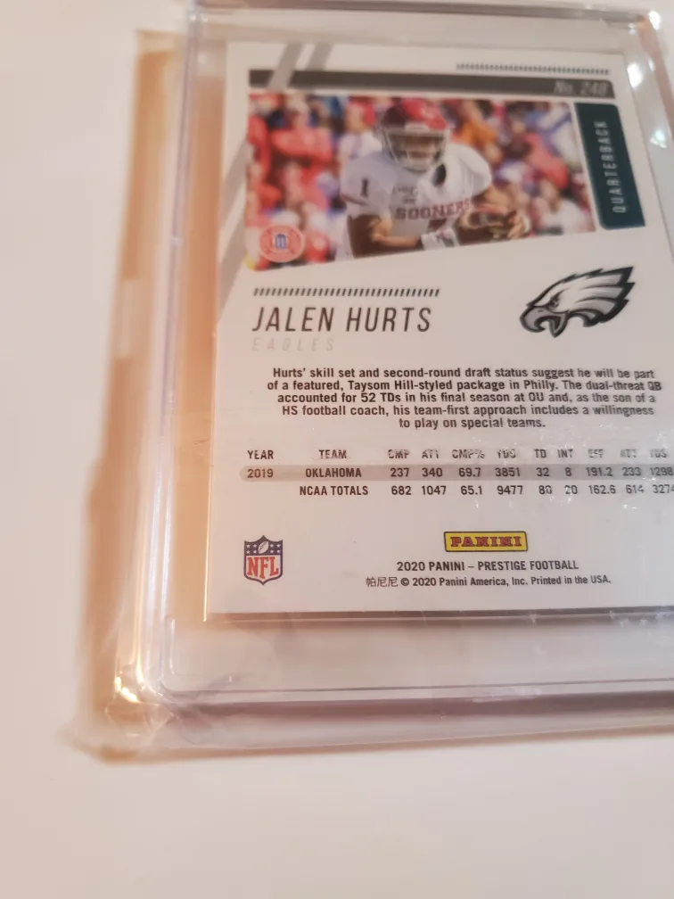 Superbowl MVP Jalen Hurts Rookie card image indicator(5)