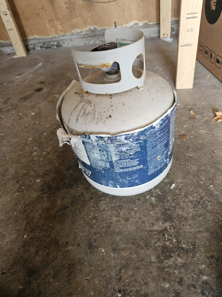 Used propane tank