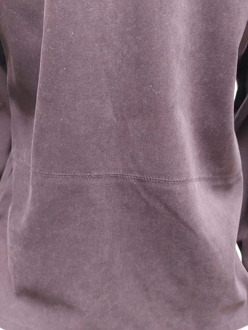 Talbots Women's Size Medium Brown Stretch Button-Down Shirt image indicator(7)