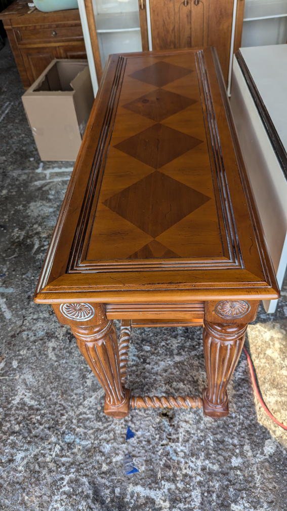 Wooden Console Table with Drawer and Shelf