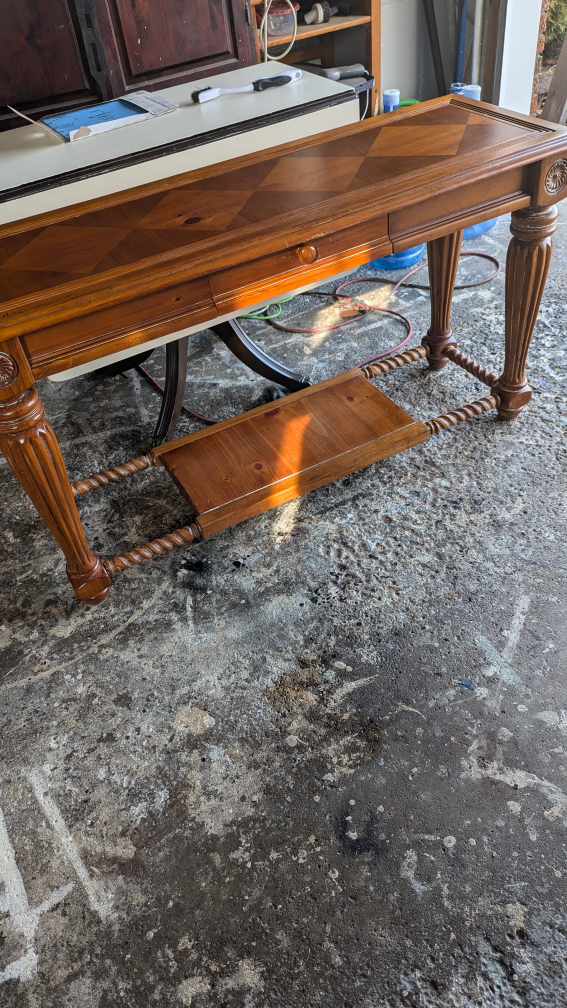 Wooden Console Table with Drawer and Shelf - photo 2