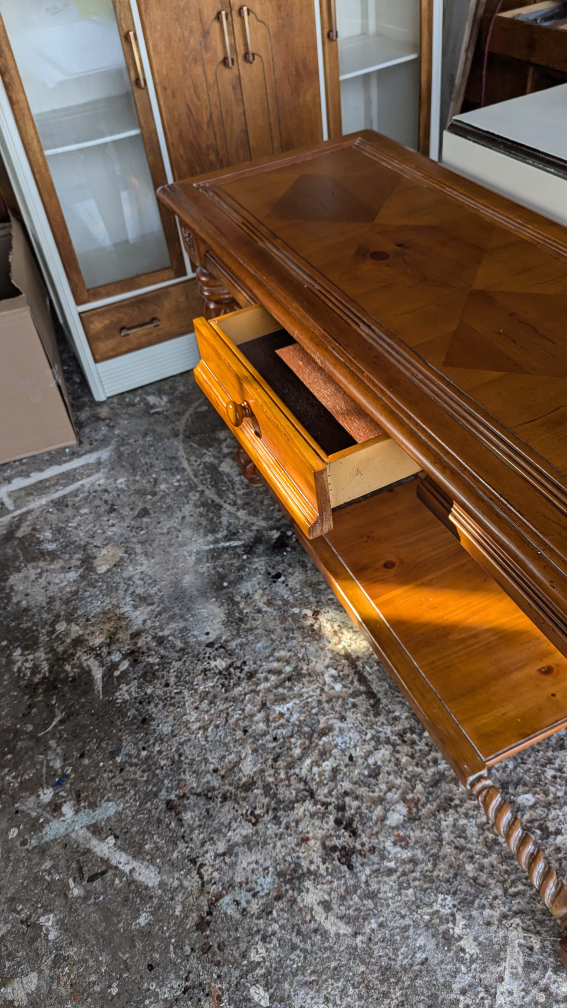 Wooden Console Table with Drawer and Shelf - photo 3