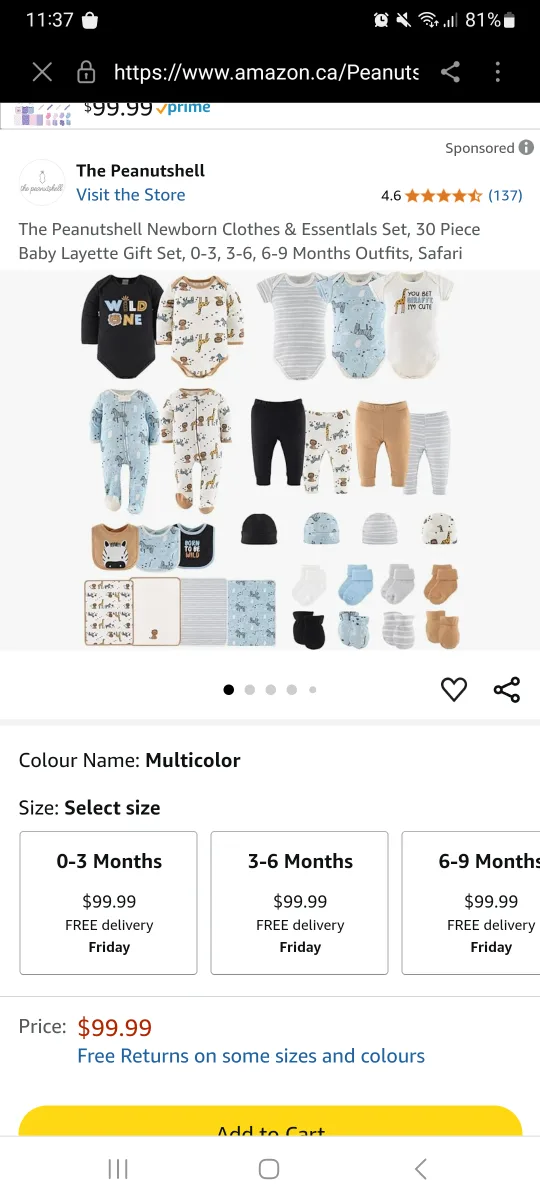 The Peanutshell 30-Piece Baby Layette Gift Set image indicator(2)