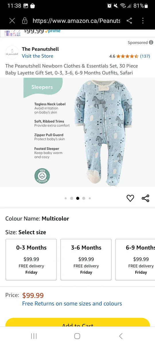 The Peanutshell 30-Piece Baby Layette Gift Set image indicator(4)