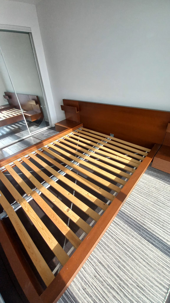Queen Size Platform Bed Frame with Nightstands Ikea - photo 2