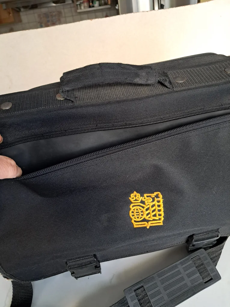 🏈Black Messenger Bag with Shoulder Strap image indicator(3)