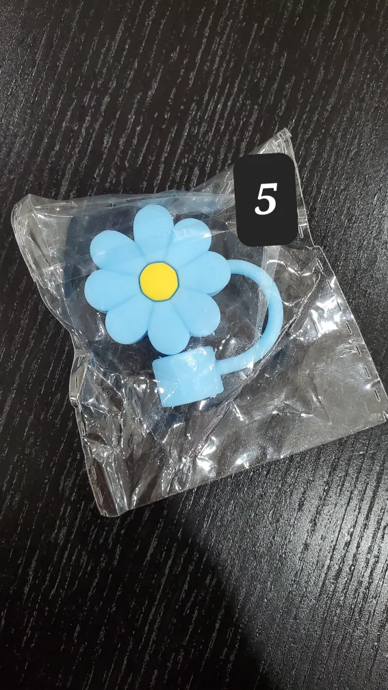 Cute Silicone Straw Toppers - Flowers & Clouds image indicator(7)