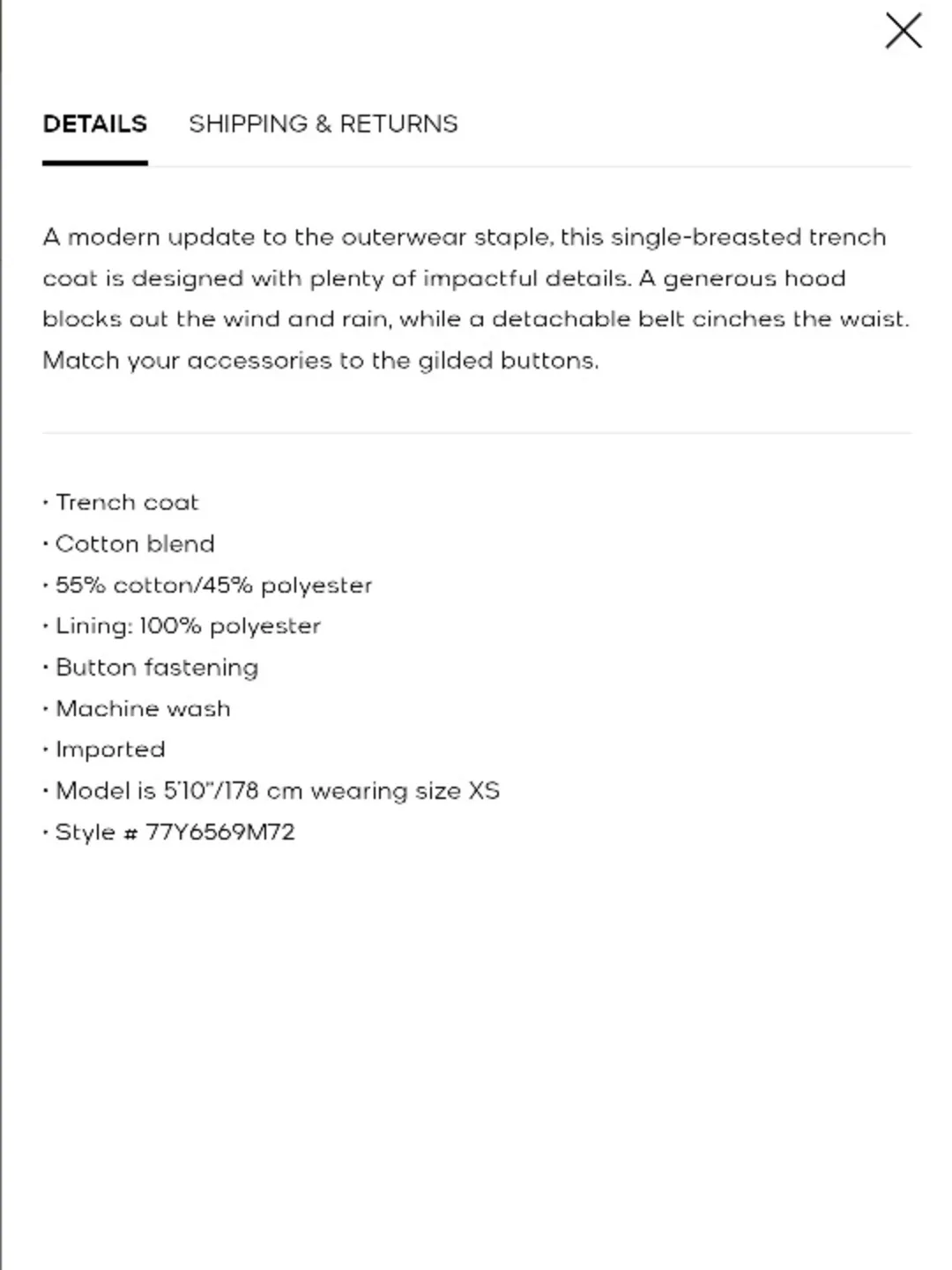 Michael Kors water repellent hooded Trench Coat image indicator(2)