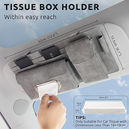 3-in-1 Car Visor Organizer(Grey) - photo 2