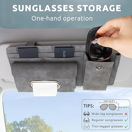 3-in-1 Car Visor Organizer(Grey) - photo 3