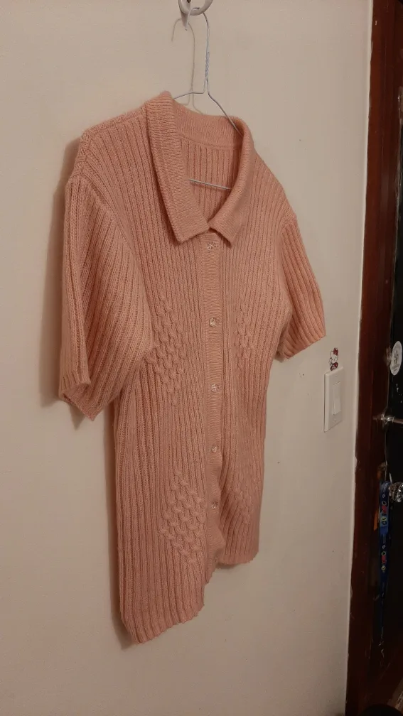 Pink Knitted Short Sleeve Cardigan image indicator(4)