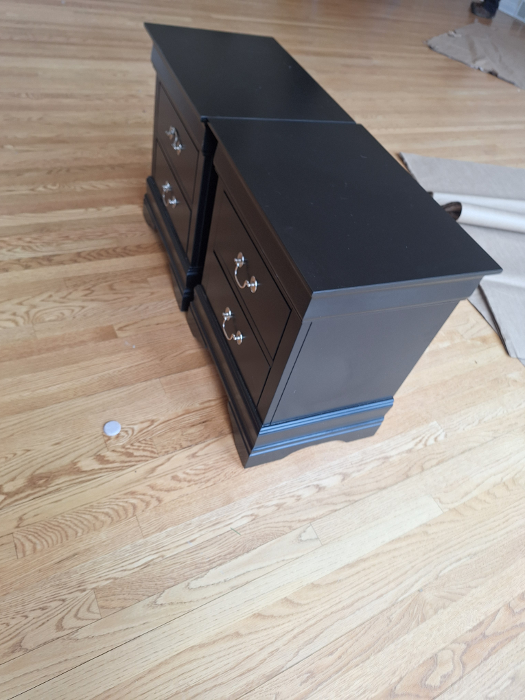 Pair of Black Nightstands - photo 3