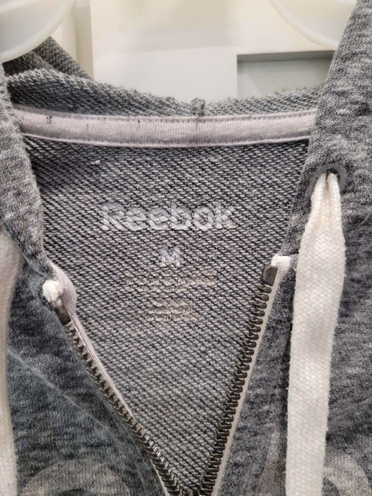 Reebok Women's Grey Zip-Up Hoodie - Size M - photo 2