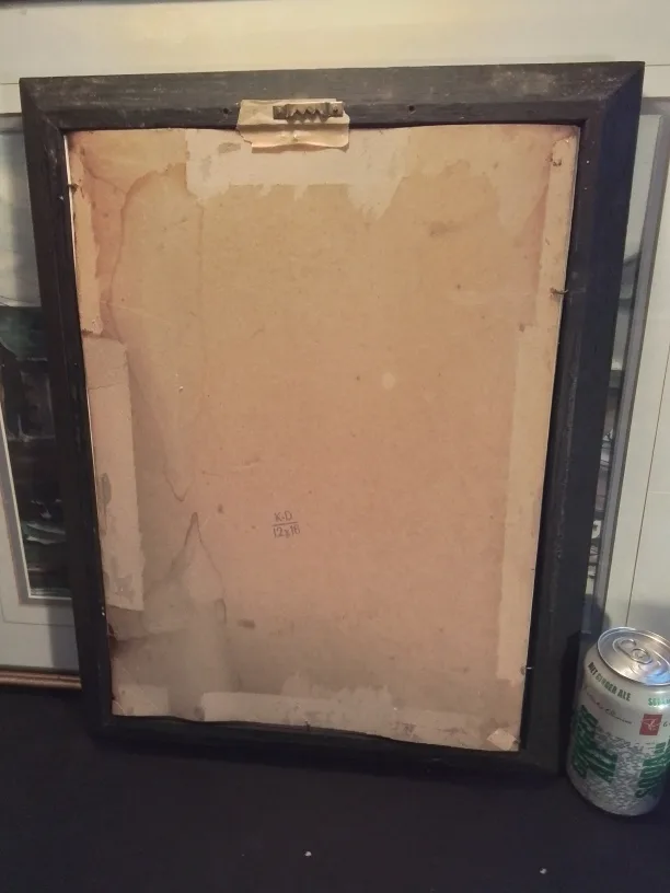 Framed Lady With Poignant Gaze Pastel Painting 18" image indicator(5)