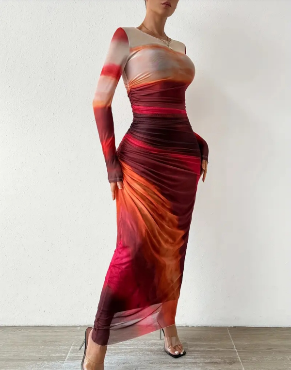 Stunning Mesh Maxi Dress, Size Small - photo 2
