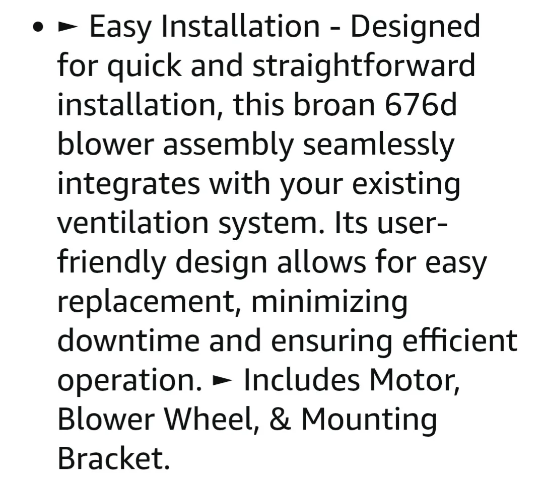 S97015157 BLOWER MOTOR ASSY. for BROAN-NUTONE Bathroom Fans image indicator(10)