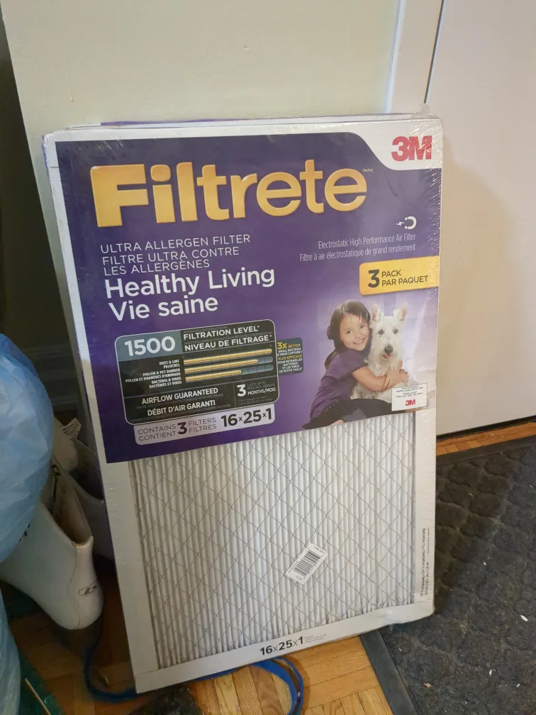 3M Filtrete 1500 Ultra Allergen Filters (16x25x1) thumbnail