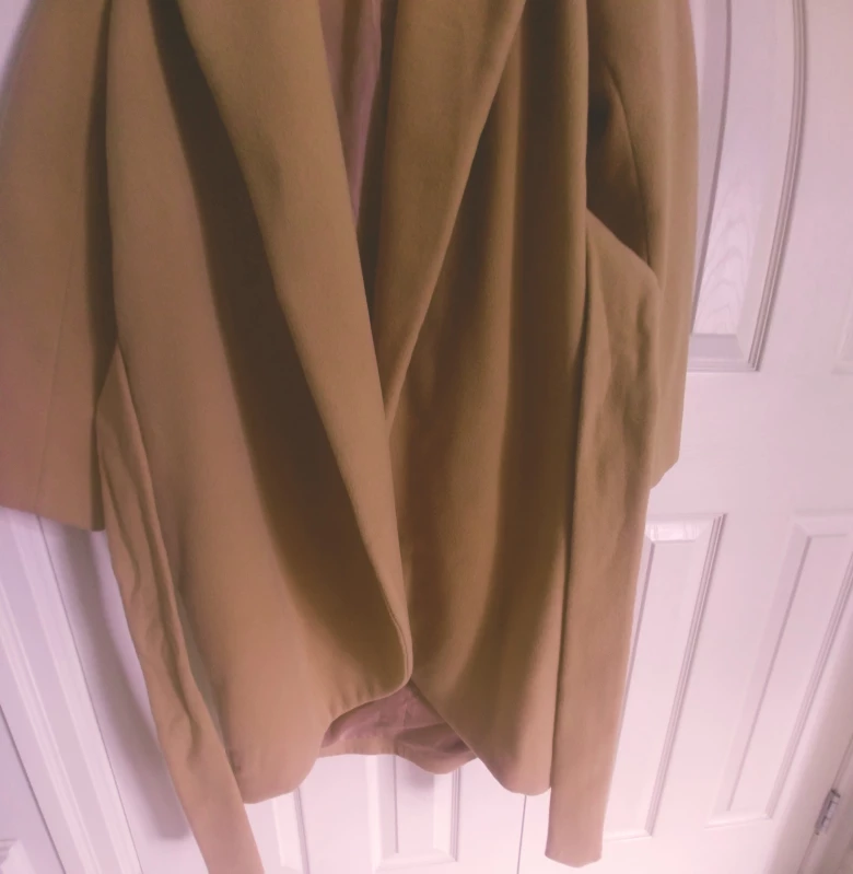 Camel-coloured Venus Hooded Wrap Coat - photo 4