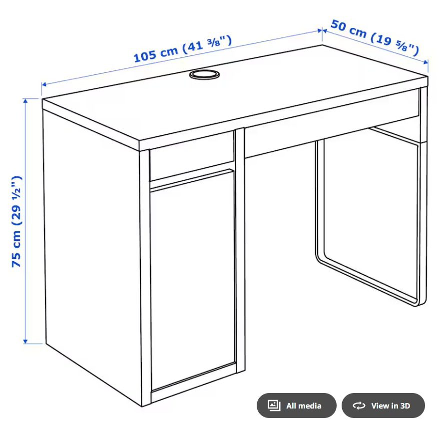 IKEA MICKE Desk - Dark Brown - photo 2