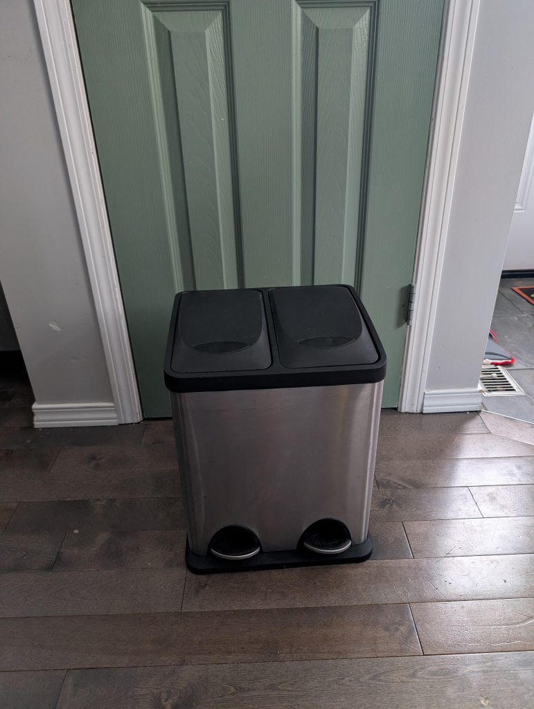 Stainless Steel Dual Compartment Trash Can