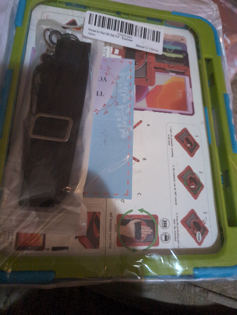 Kids' Tablet Protective Case - Green and Blue - photo 5