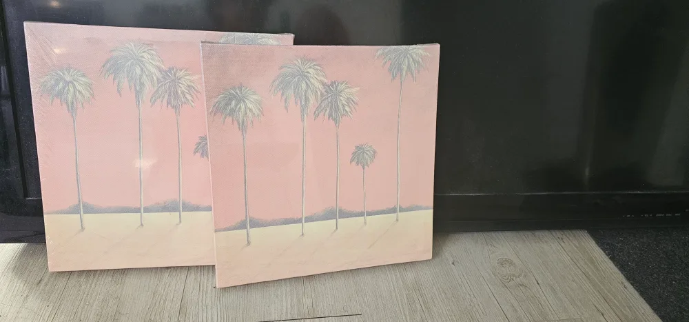 Pair of Palm Tree Canvas Wall Art  #freecycle thumbnail