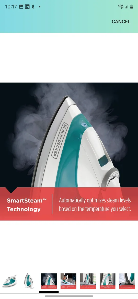 BLACK+DECKER Lightweight Steam Iron image indicator(3)