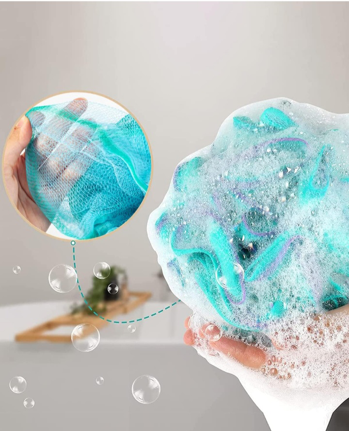 NEW!   Shower Sponges - Pack of 4  (Loofah Sponges) - photo 3