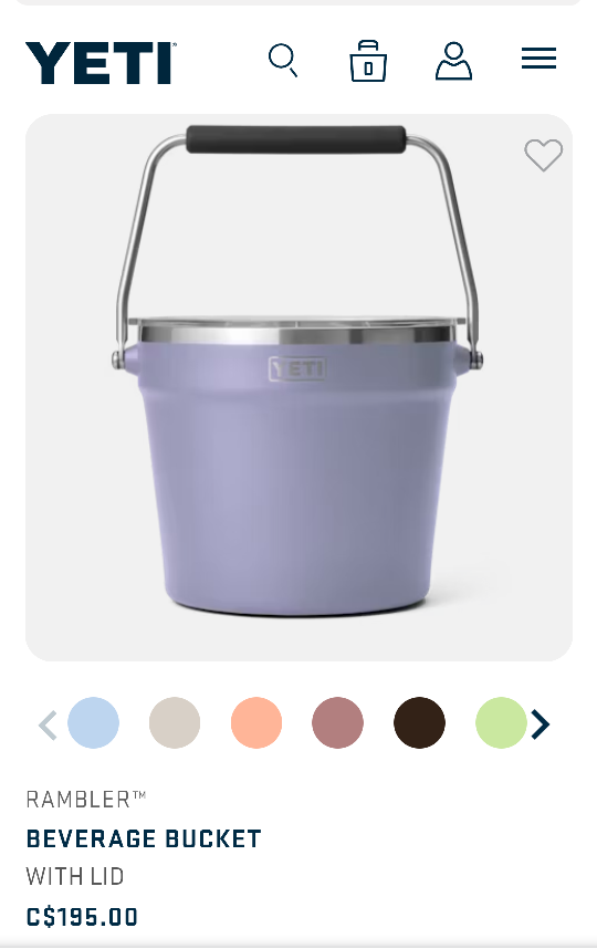 NEW YETI Rambler Beverage Bucket with Lid