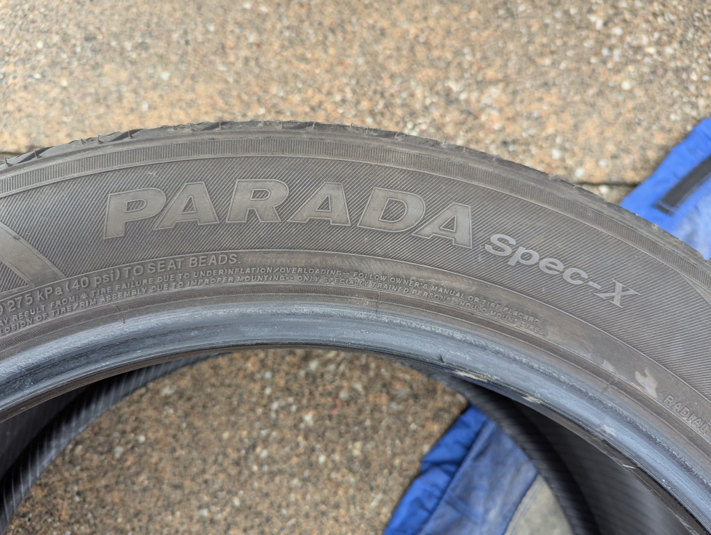 3 Yokohama Parada Spec-X Tires - 275/45R20 - photo 2