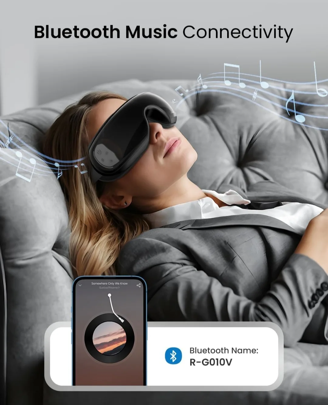 EYE MASSAGER - Bluetooth, Voice Control, Heat & Cooling Therapy image indicator(3)