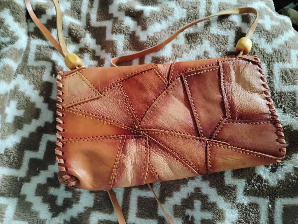 handmade Leather Patchwork Shoulder Bag - photo 3