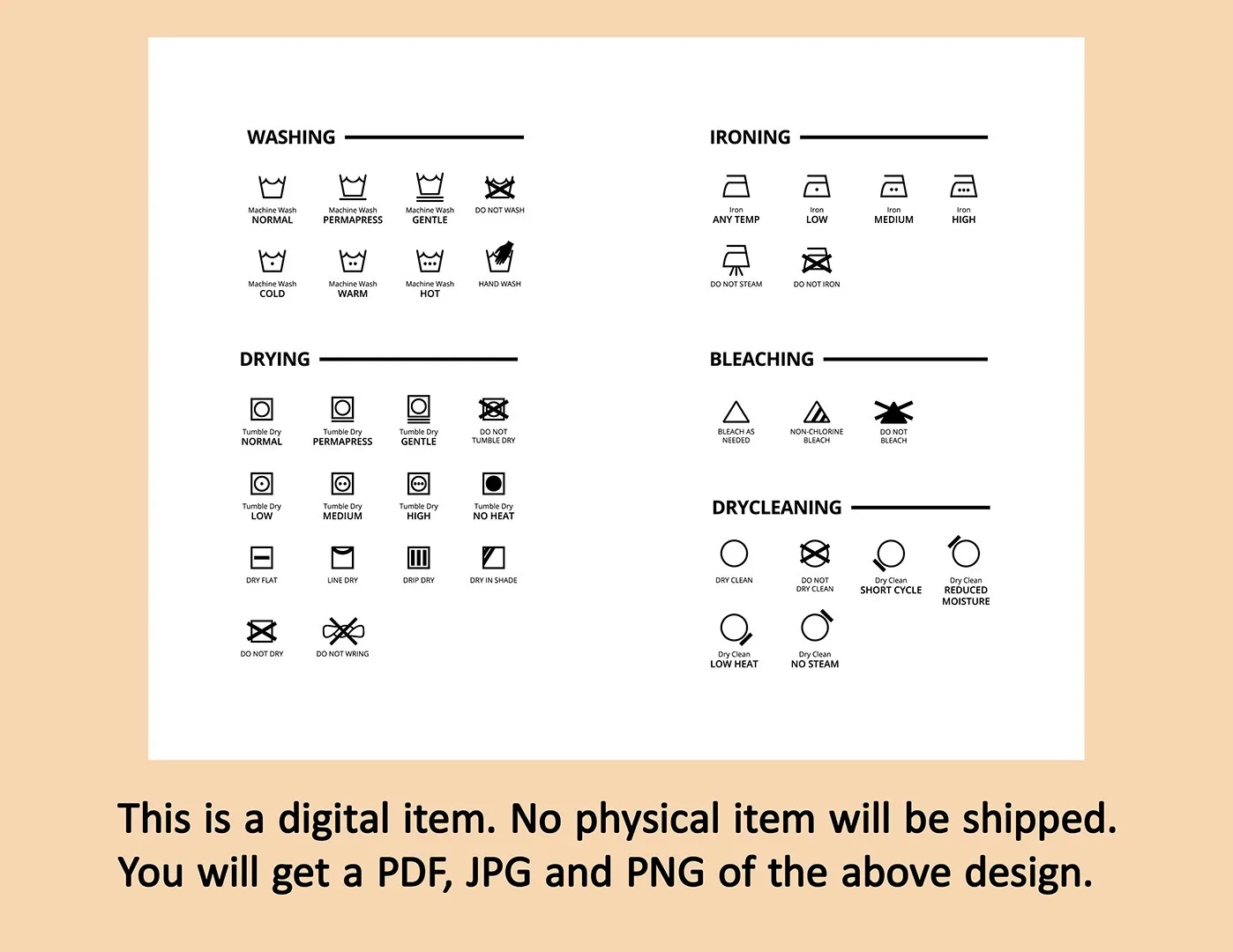 Laundry Care Symbols - Printable Guide for Home Use image indicator(2)