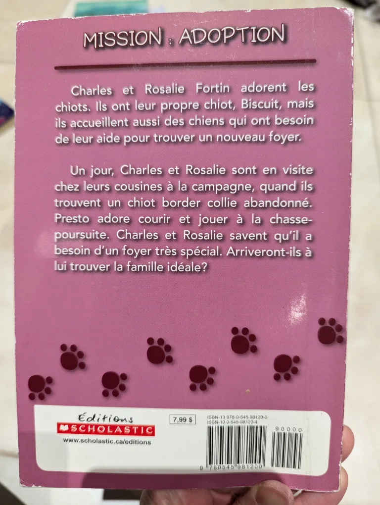 🏈 Mission: Adoption - Presto (French book) - Scholastic image indicator(2)