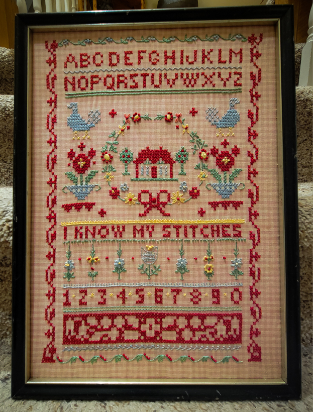 1960s Cross Stitch Sampler