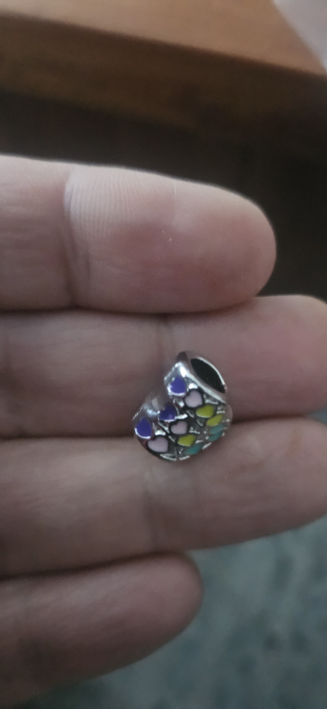 Colorful Heart Charm Bead