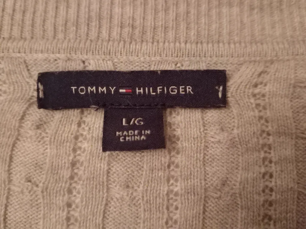 Tommy Hilfiger Grey Cardigan Sweater Size L/G image indicator(3)
