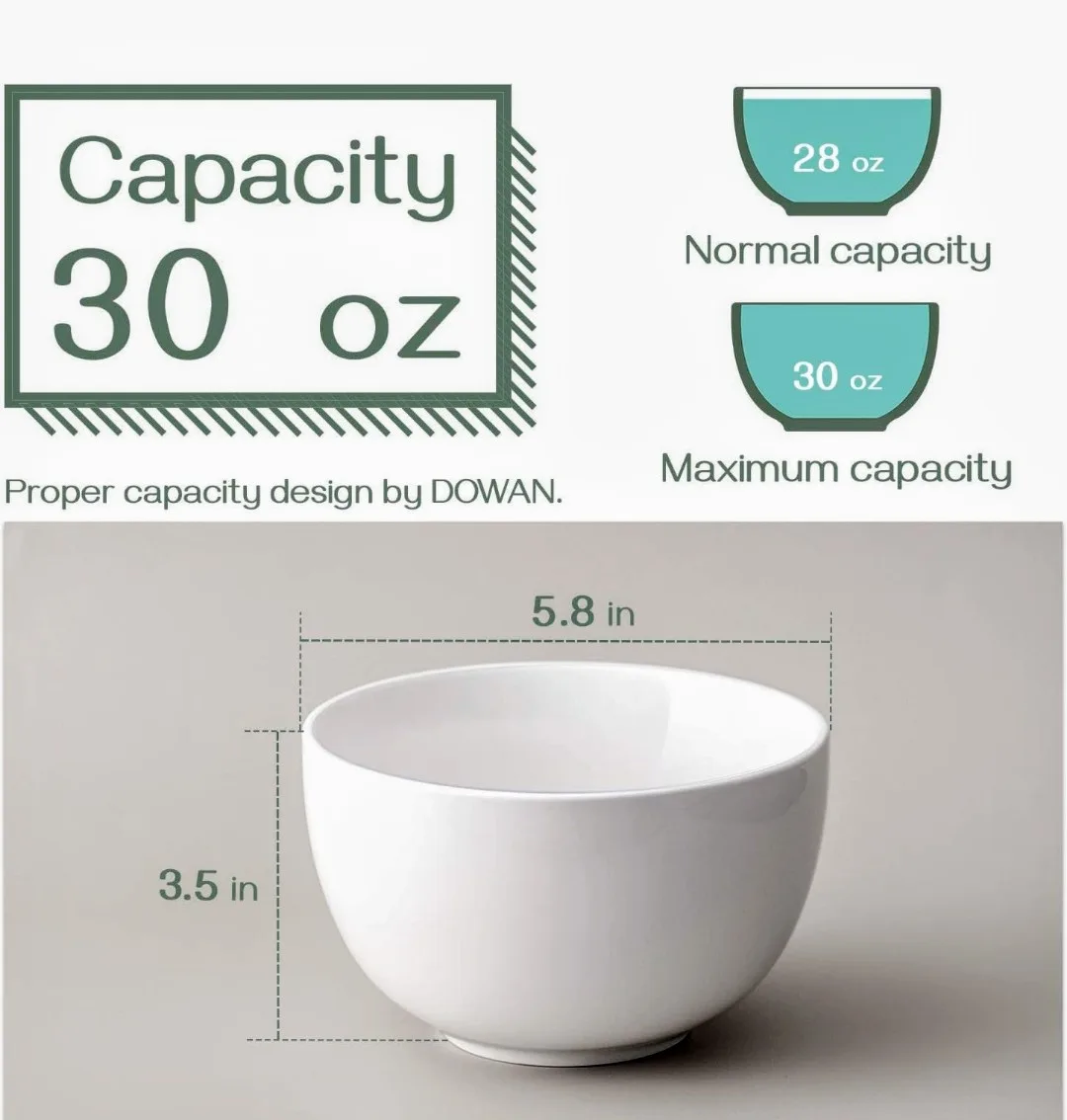 Dowan White Soup Bowls - Set of 4 - 30oz image indicator(7)