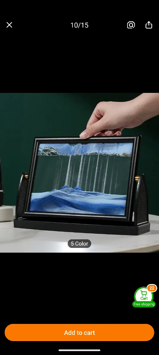 3D Moving Sandscapes Waterfall Picture Frame image indicator(3)