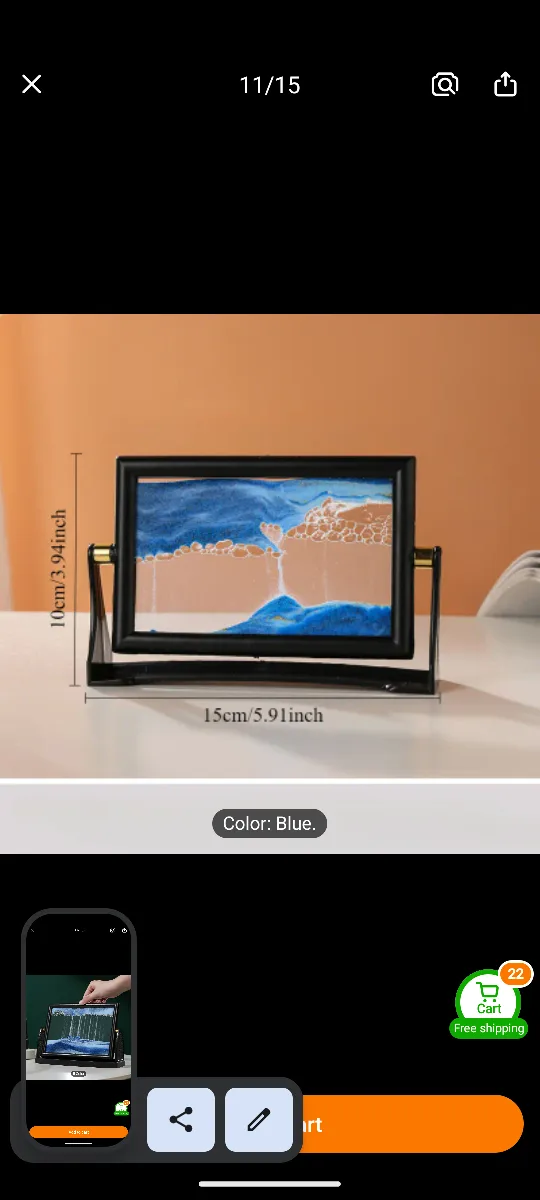 3D Moving Sandscapes Waterfall Picture Frame image indicator(4)