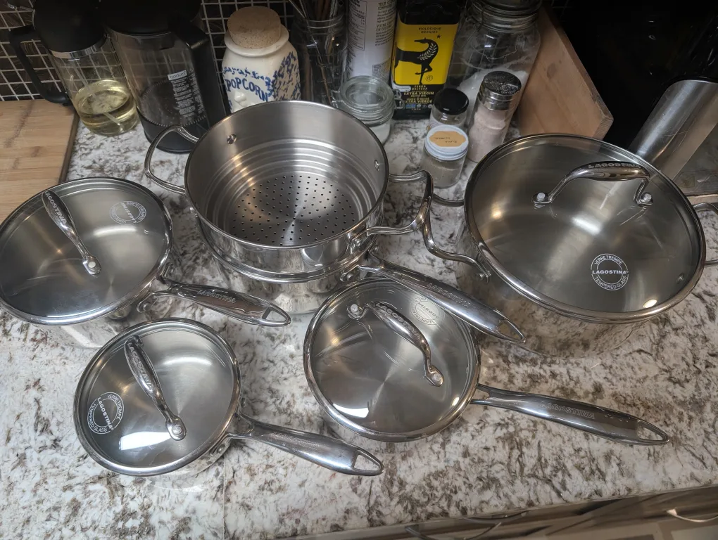 Lagostina 11-Piece Stainless Steel Cookware Set image indicator(2)