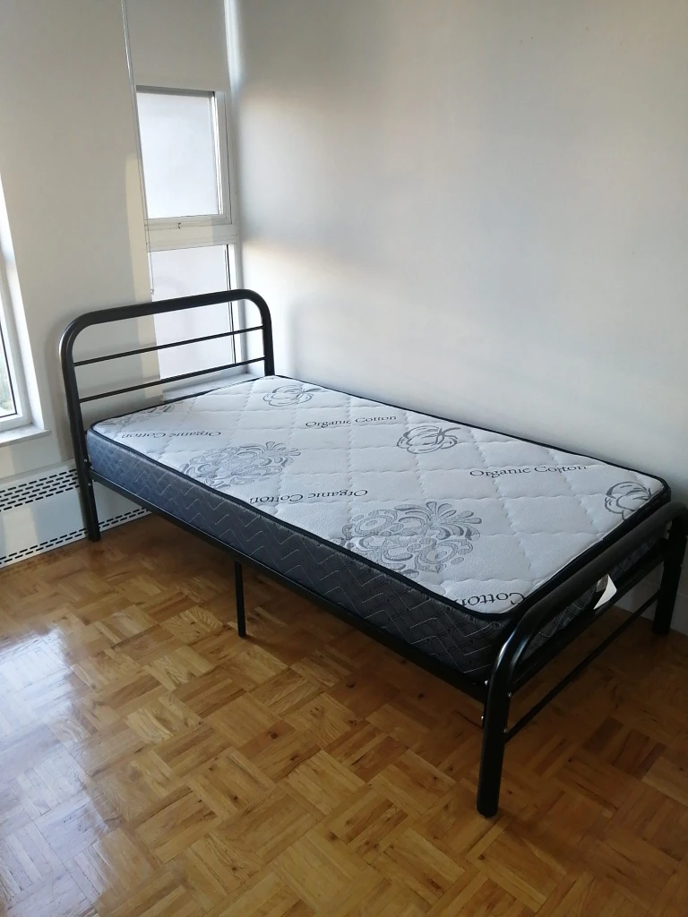 Single bed frame with mattress