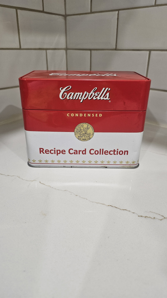 Campbell's Recipe Card Collection Tin With Recipes