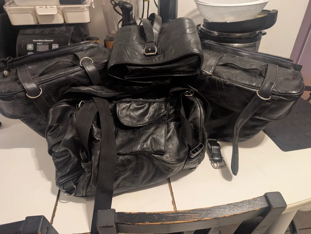 TCT-MOTORPARTS Vivid Black 5" Stretched Saddlebags image indicator(2)