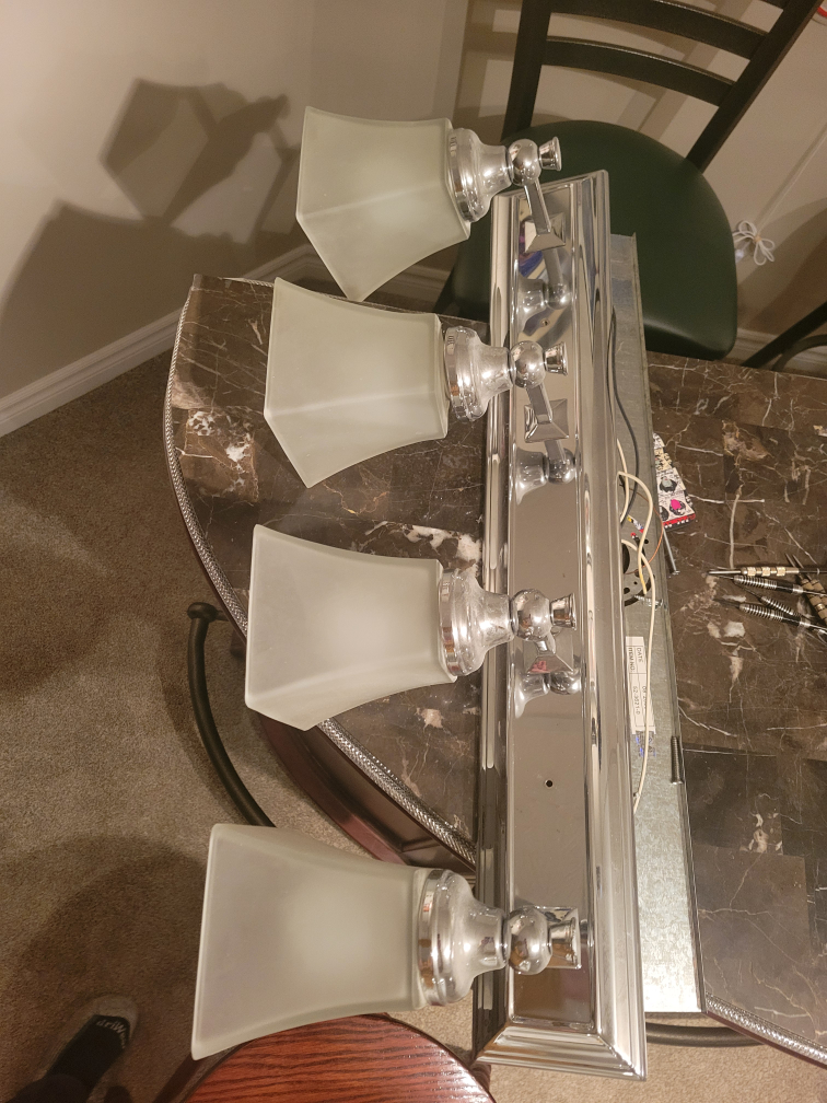 Four-Light Chrome Vanity Light Fixture - photo 2